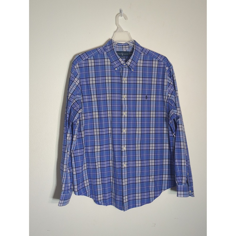 Ralph Lauren Mens XXL Classic Fit Plaid Button Down Shirt Preppy Business Casual